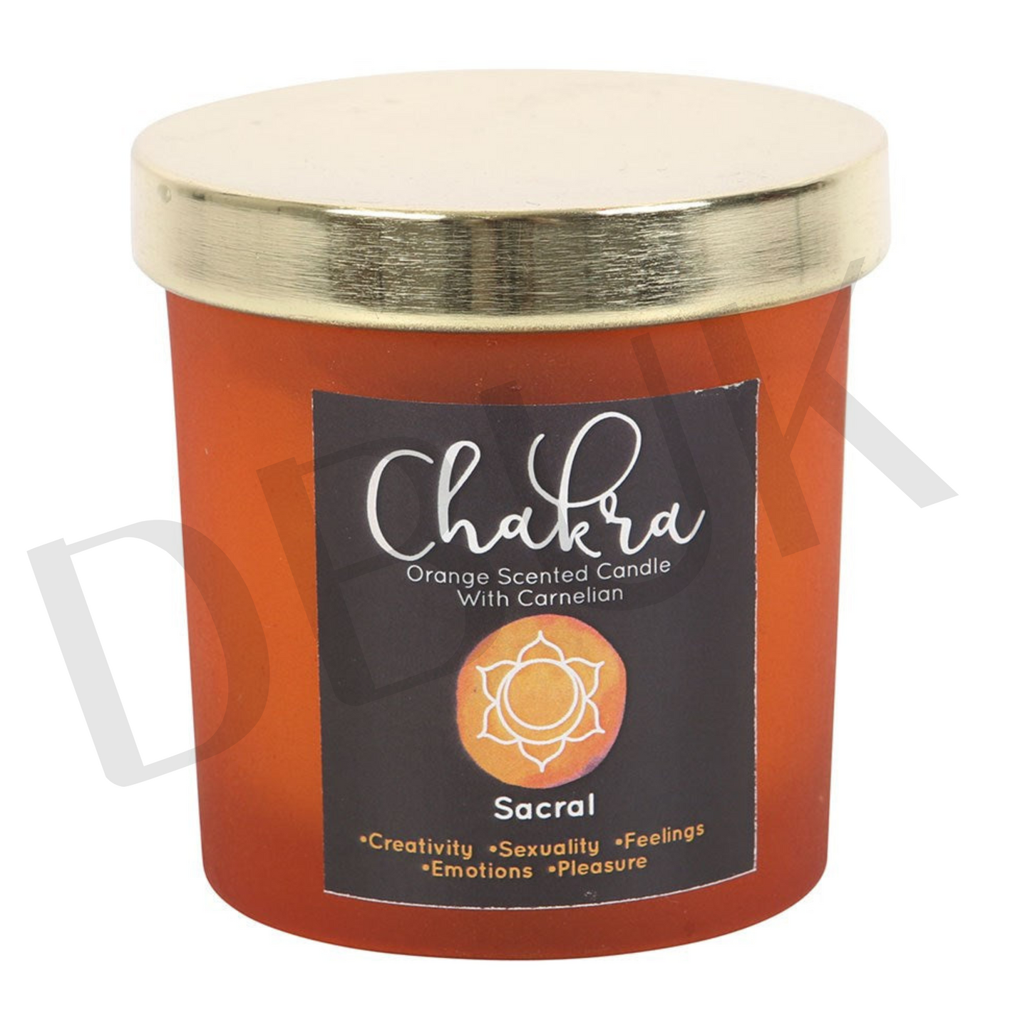 Sacral Chakra Orange Crystal Chip Candle