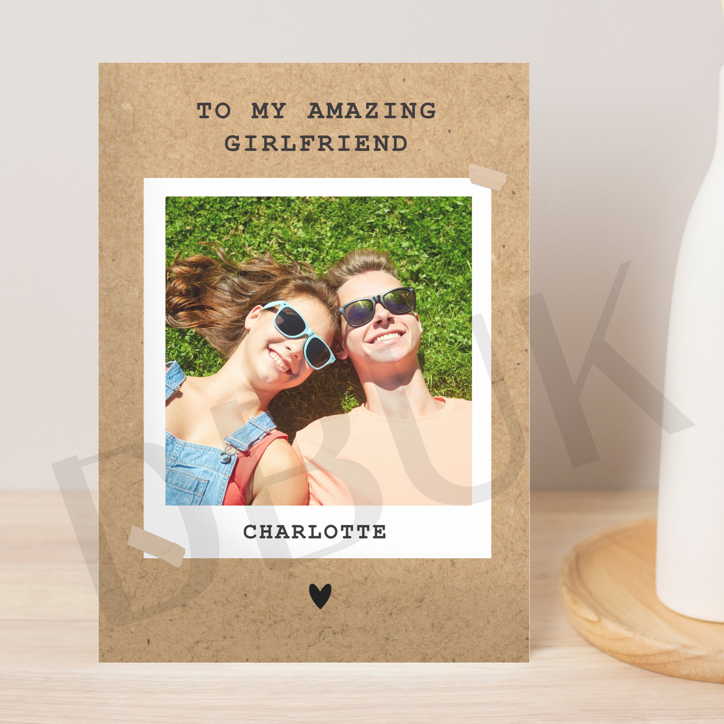 Personalised Polaroid Photo Upload Greeting Card