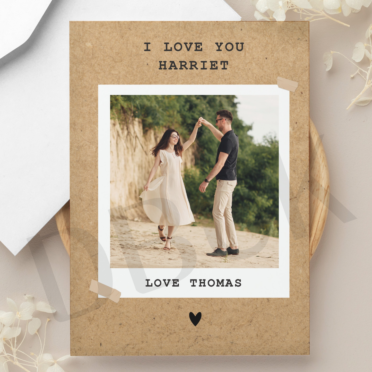 Personalised Polaroid Photo Upload Greeting Card