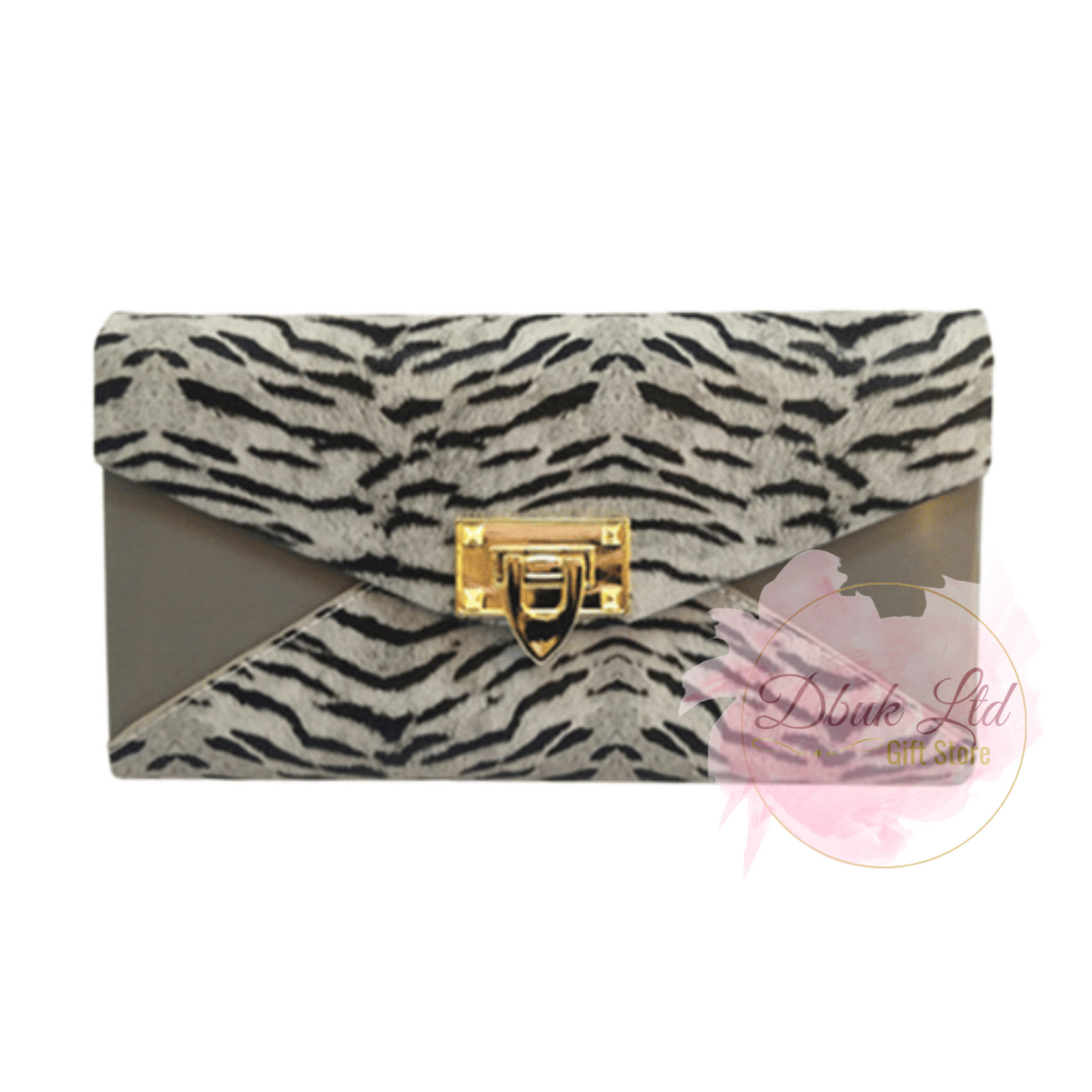 Danique Zebra Print Purse - Grey