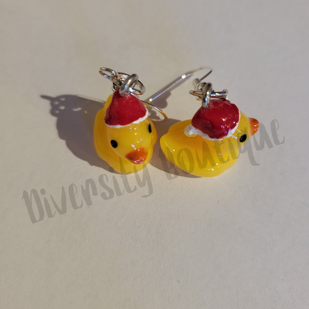 Christmas Duck Earrings