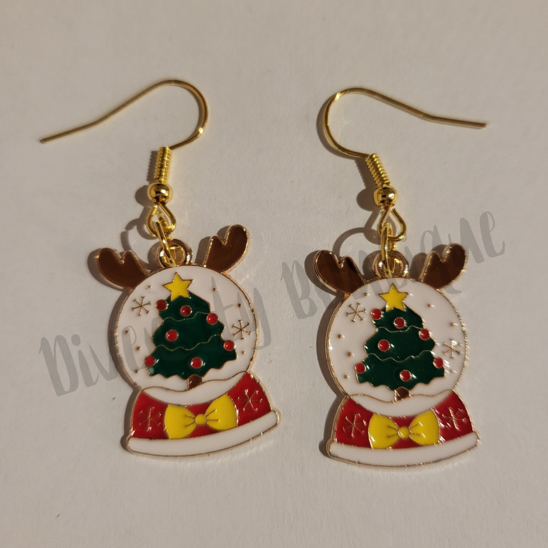 Christmas Snowglobe Earrings