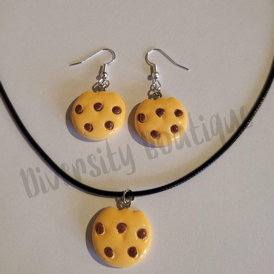 Cookie Novelty Earring & Necklace Set