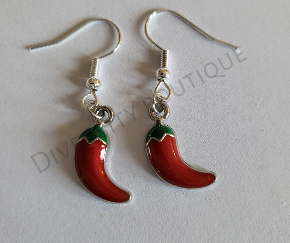 Novelty Chilli Earrings