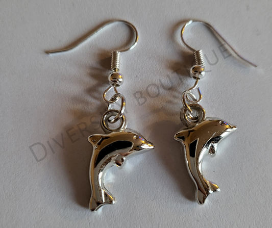 Dolphin Earrings - Silver