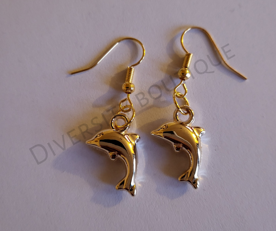 Dolphin Earrings - Gold