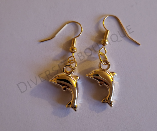 Dolphin Earrings - Gold