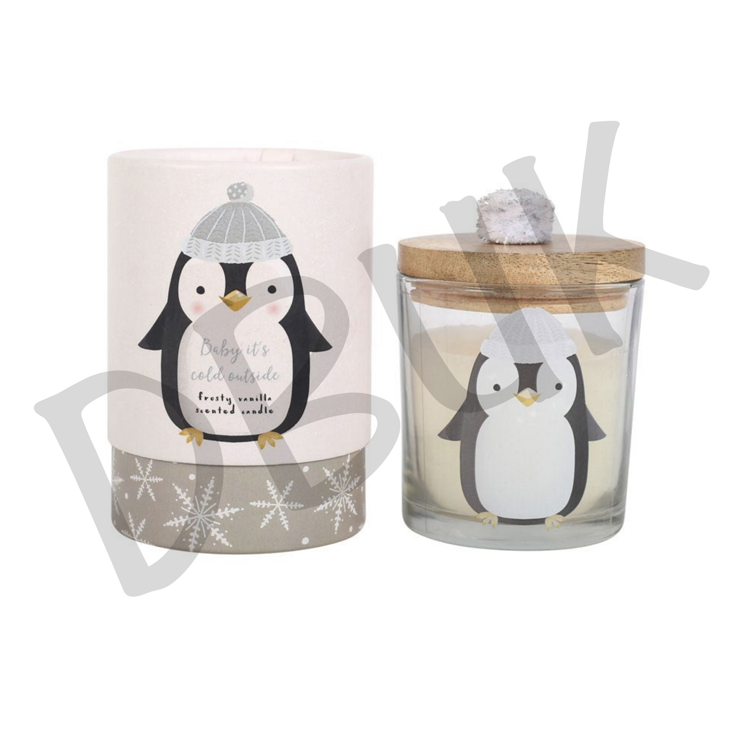 Frosty Vanilla Penguin Candle