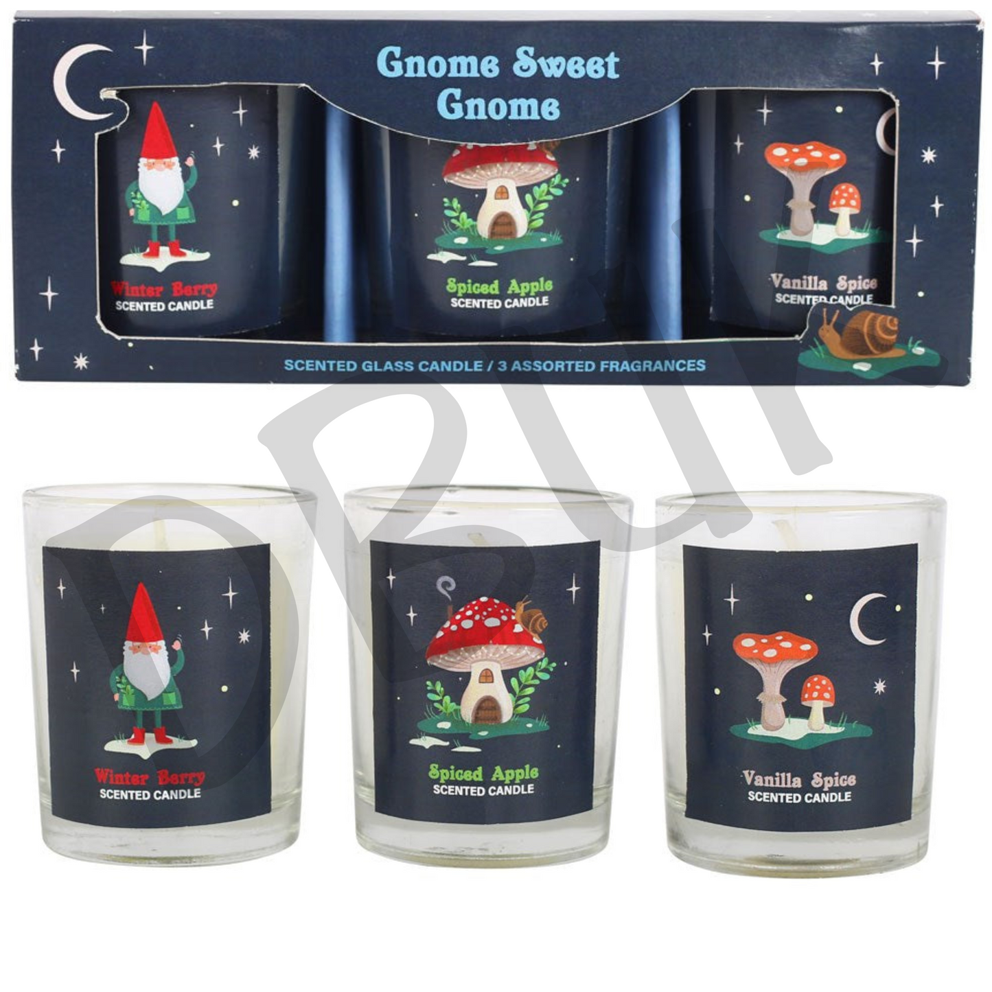 Gnome Sweet Gnome Candle Trio Set