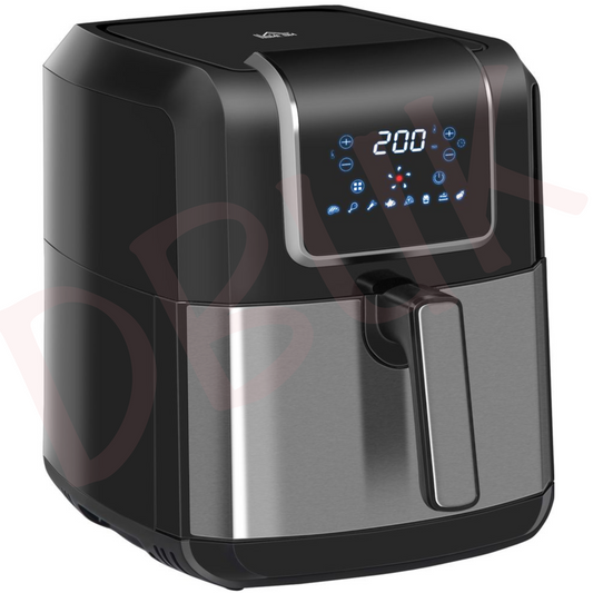 Air Fryer 1700W 6.5L with Digital Display Timer for Low Fat Cooking