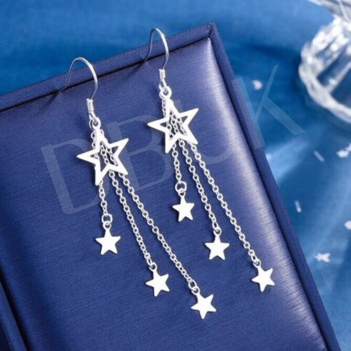 Triple Star Drop Earrings