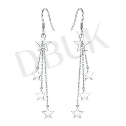 Triple Star Drop Earrings