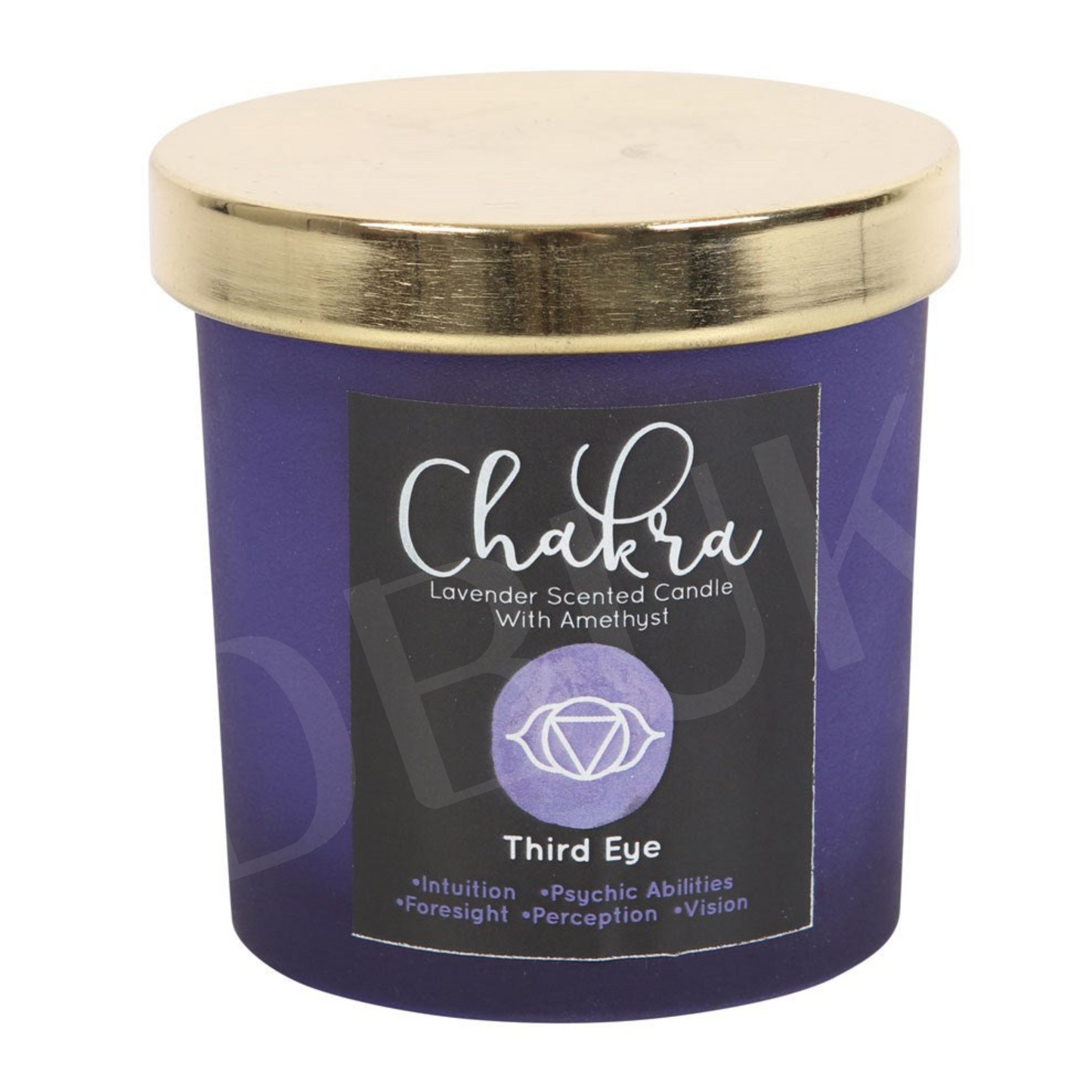 Third Eye Chakra Lavender Crystal Chip Candle