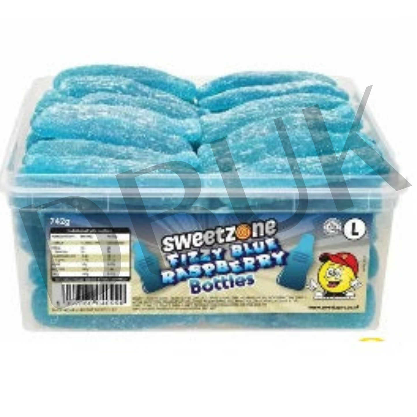 Sweetzone Giant Fizzy Blue Raspberry Bottle Tub 742g