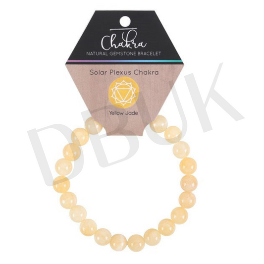 Solar Plexus Chakra Yellow Jade Gemstone Bracelet