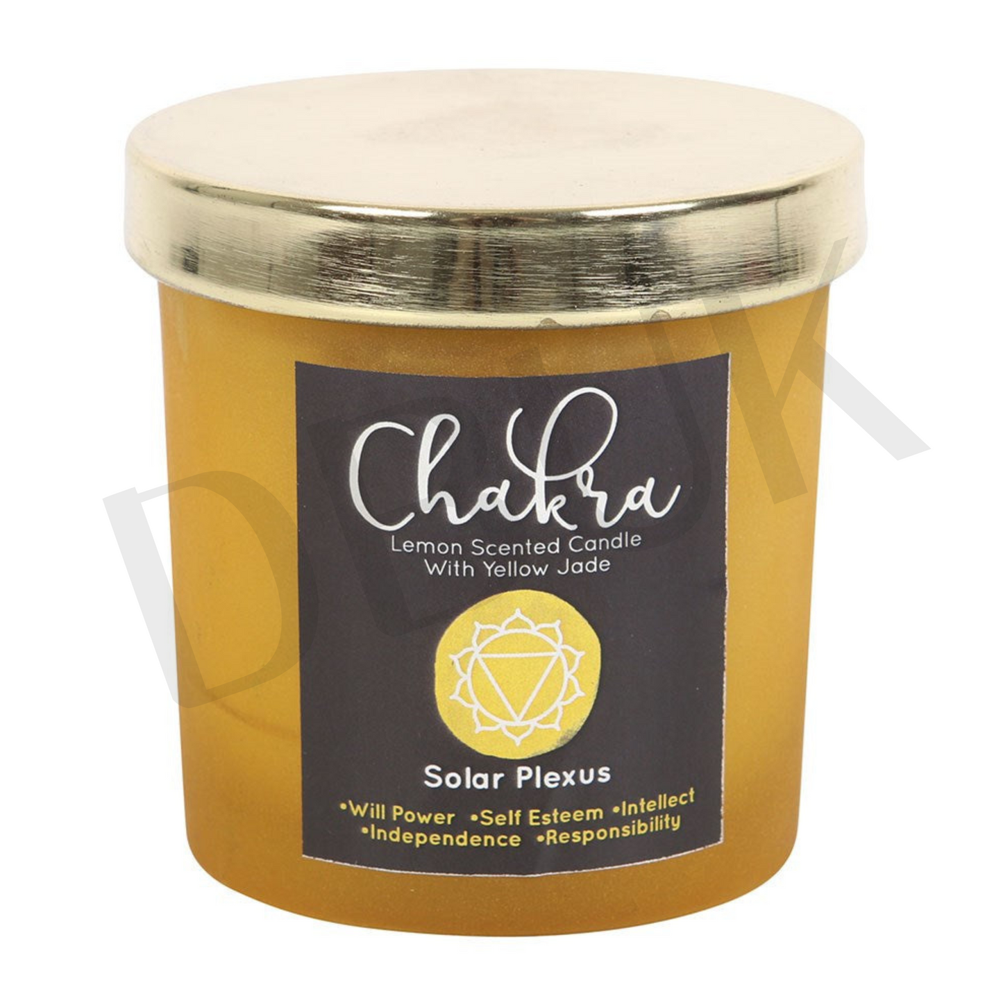 Solar Plexus Chakra Lemon Crystal Chip Candle