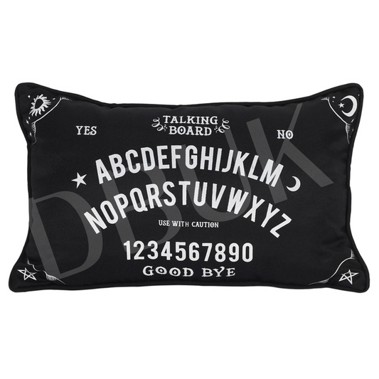 Small Rectangular Black and White Talking Board Cushion