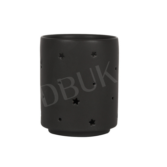 Small Black Triple Moon Cut Out Tealight Holder