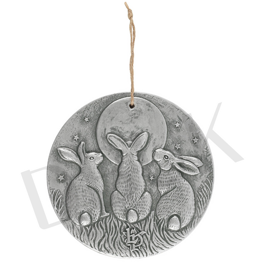 Silver Effect Moon Shadows Plaque by Lisa Parker