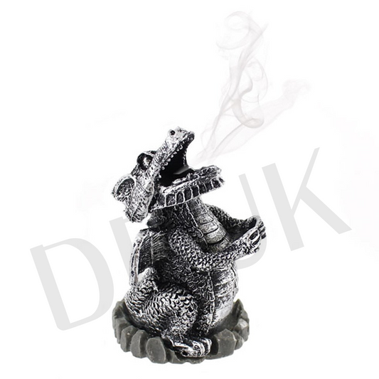 Silver Dragon Incense Cone Holder