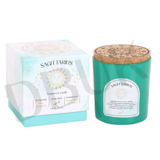 Sagittarius Ylang Ylang & Amber Gemstone Zodiac Candle