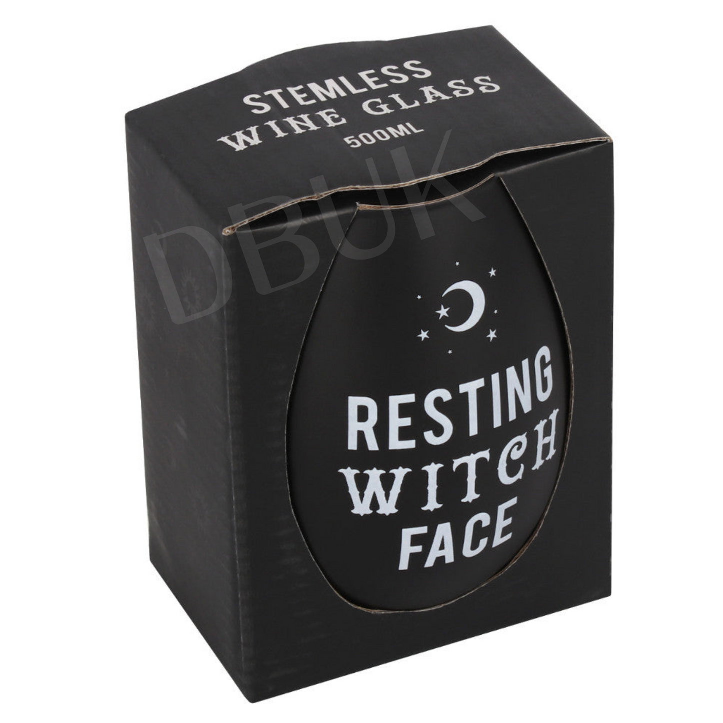 Resting Witch Face Stemless Wine Glass
