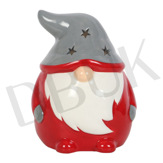 Red & Grey Gonk Tealight Holder