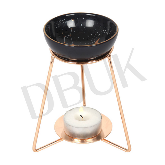 Purple Star Sign Oil Burner on Metal Base