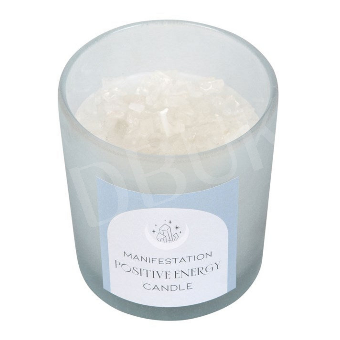 Positive Energy White Sage Crystal Chip Candle