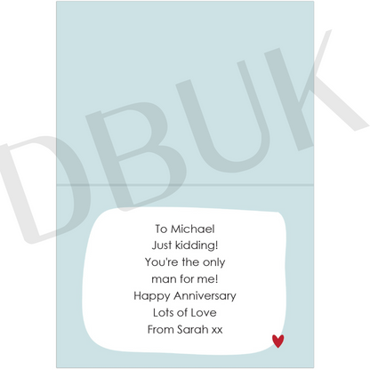 Personalised You're My Favourite Husband Card