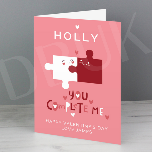 Personalised You Complete Me Card