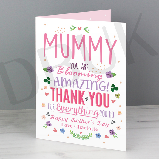 Personalised You Are Blooming Amazing Card