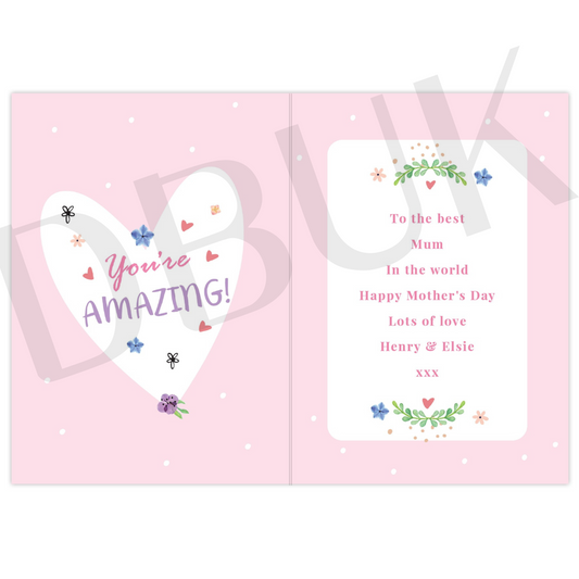 Personalised You Are Blooming Amazing Card