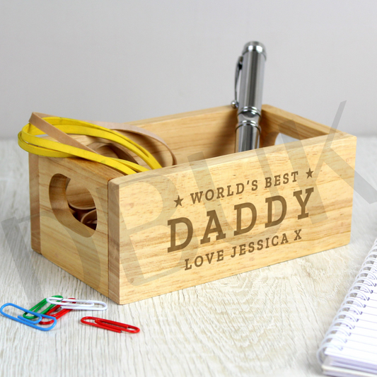 Personalised Worlds Best Mini Wooden Crate