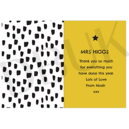 Personalised World's Best Teacher Trophy Greeting Card