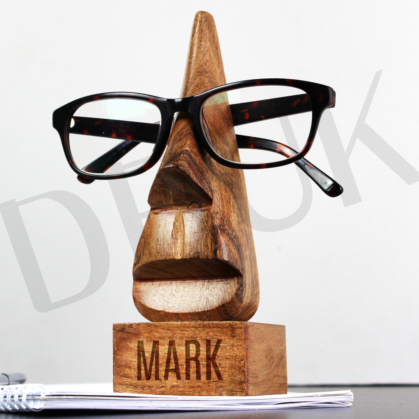 Personalised Wooden Nose-Shaped Glasses Holder