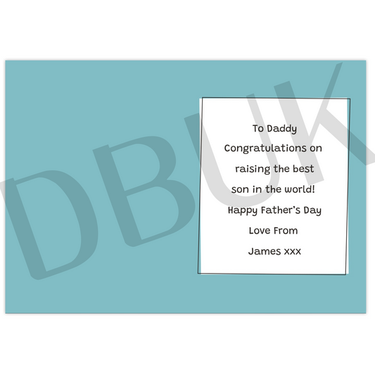 Personalised Well Done Dad... Card