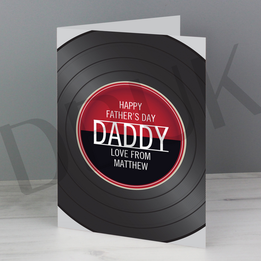 Personalised Vintage Record Card
