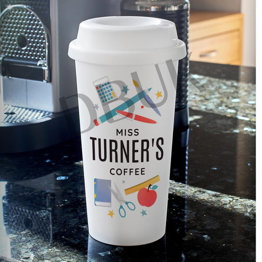 Personalised Teachers Insulated Reusable Eco Travel Cup