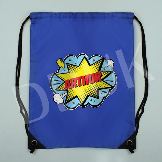 Personalised Superhero Blue Kit Bag