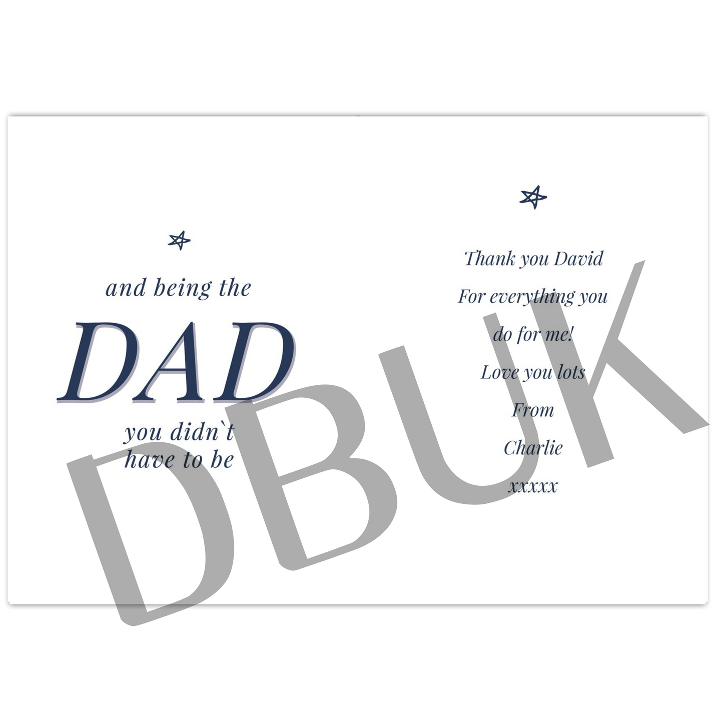 Personalised Stepdad Card