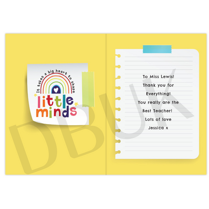 Personalised Shape Little Minds Greeting Card