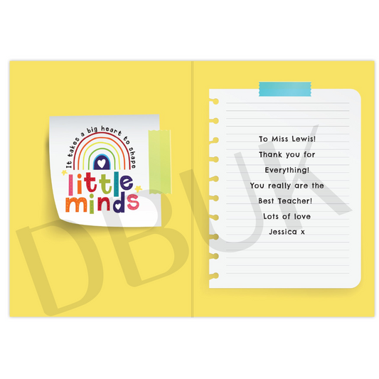 Personalised Shape Little Minds Greeting Card