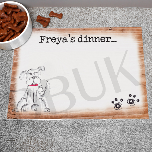 Personalised Scribble Dog Placemat