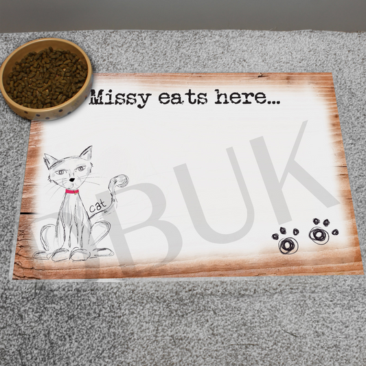 Personalised Scribble Cat Placemat