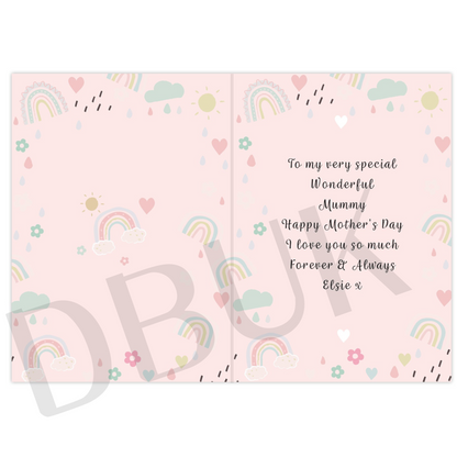 Personalised Rainbows & Sunshine Card