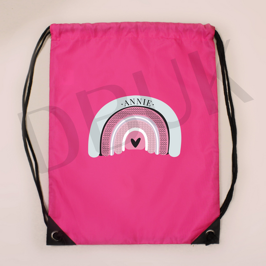 Personalised Rainbow Pink Kit Bag