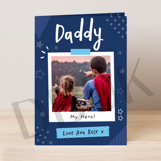 Personalised Polaroid Photo Upload Card