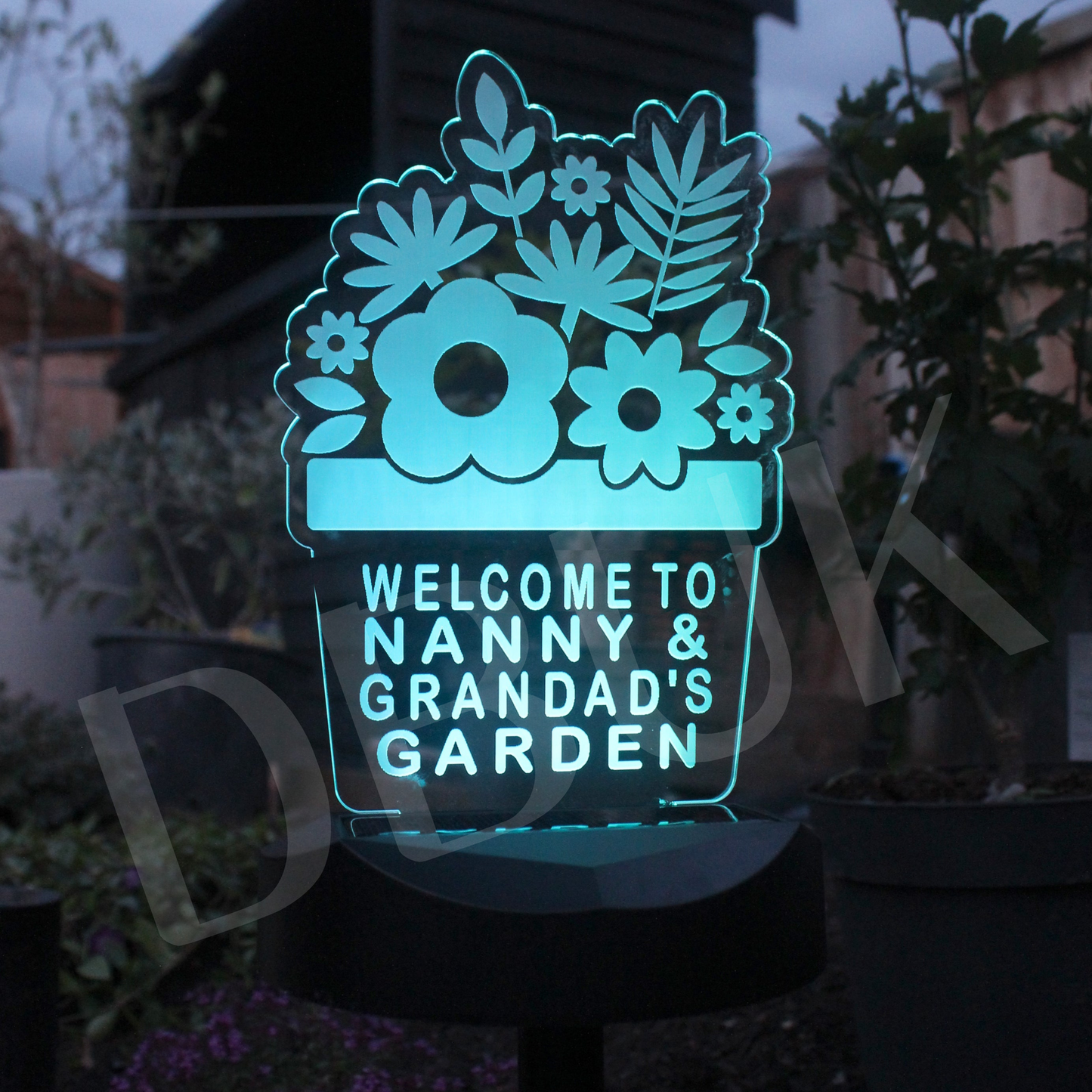Personalised Plant Pot Outdoor Solar Light