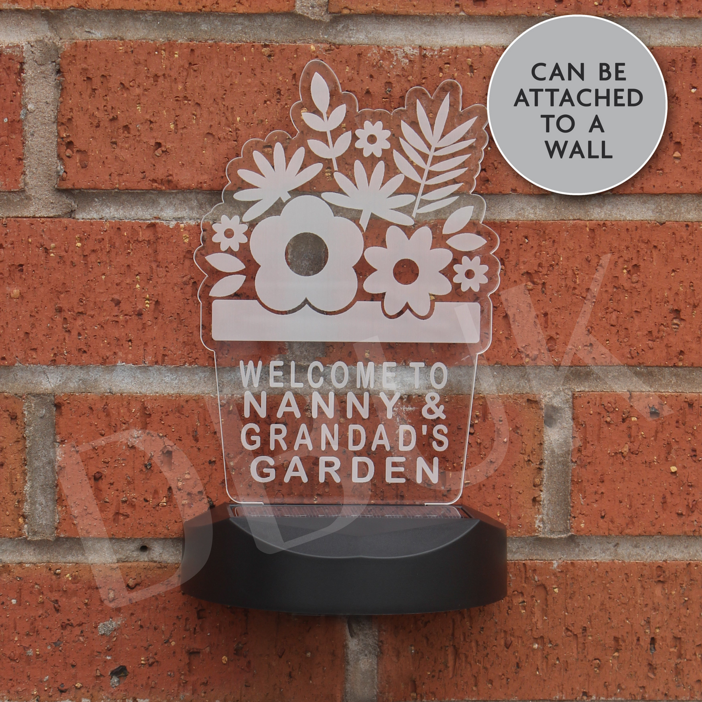 Personalised Plant Pot Outdoor Solar Light